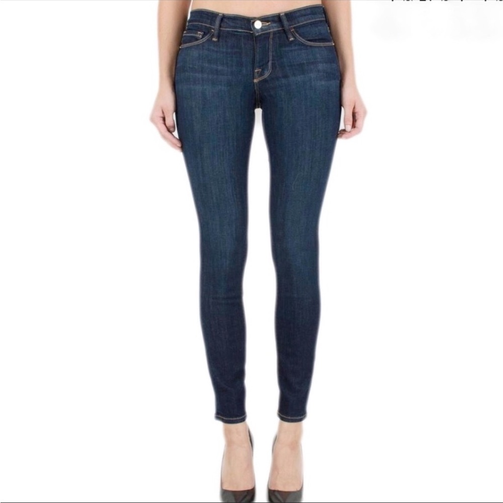 Frame Le Skinny jeans dark wash slim stretch leg 2010